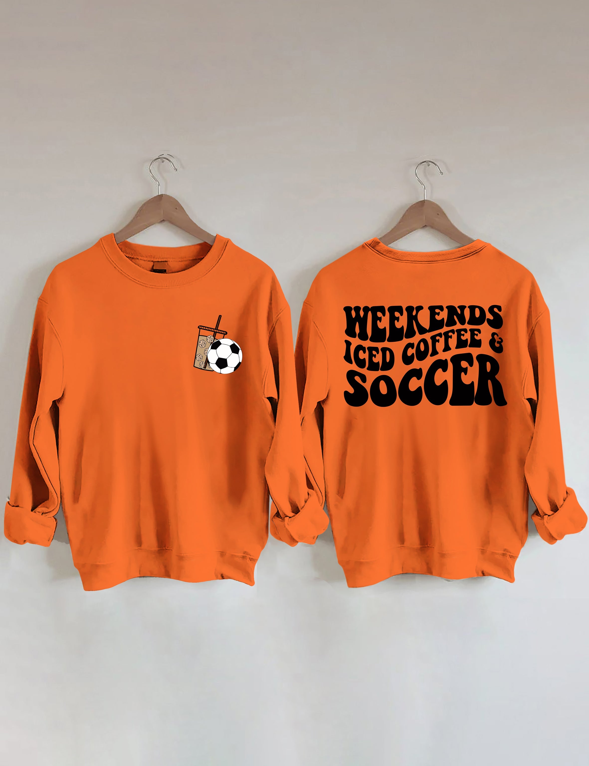 Weekends Iced Coffee Soccer Sweatshirt