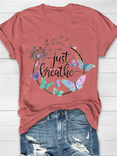Just Breathe Printed Women's T-shirt