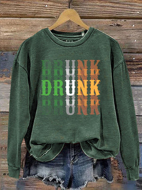 Drunk  Art Print St. Patrick's Day  Casual  Sweatshirt