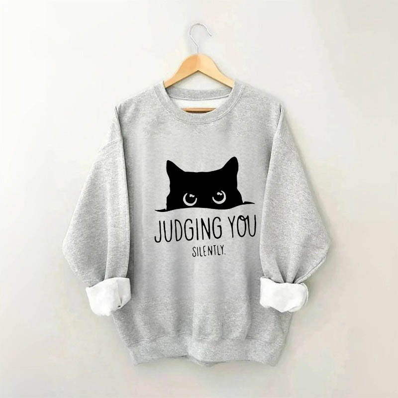 Cute Cat Peeking You Sweatshirt
