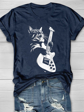Cat Playing Guitar T-shirt