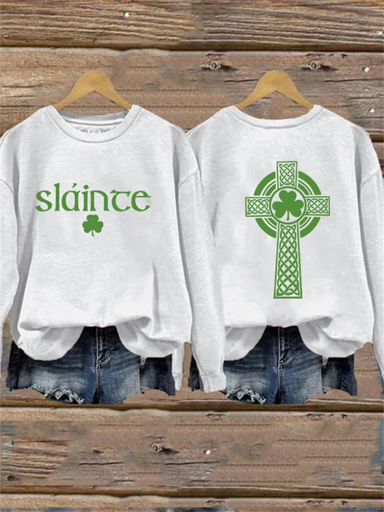 Women'S St Patrick's Day Printed Sweatshirt