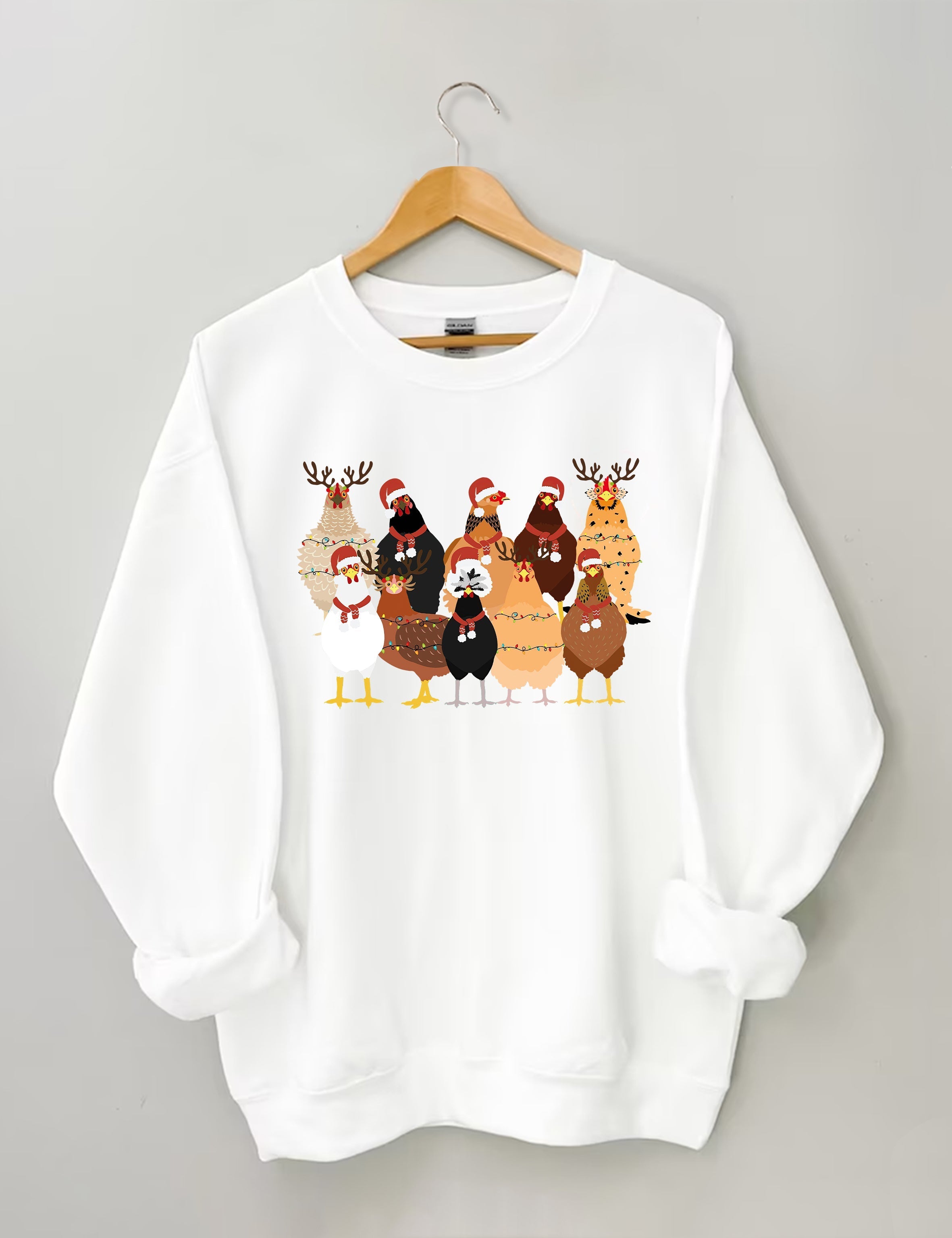 Cute Christmas Chickens Sweatshirt