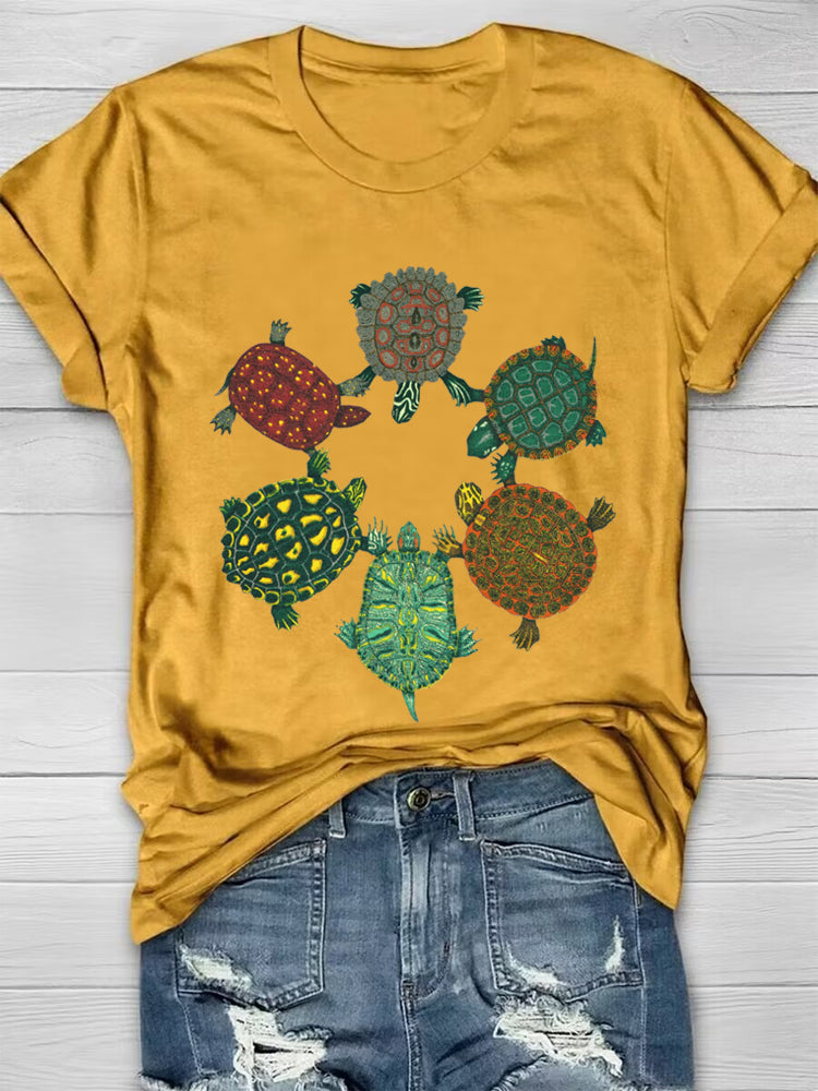 Turtle Circle Adult Sage T-shirt