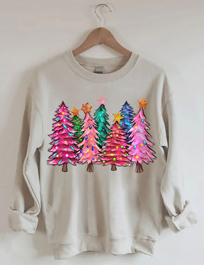 Christmas Trees With Lights Sweatshirt