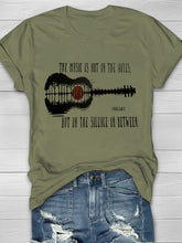 The Music Is Not In The Notes Printed Crew Neck Women's T-shirt