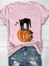 Cat On Pumpkin T-shirt