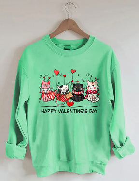 Valentine's Cats Sweatshirt