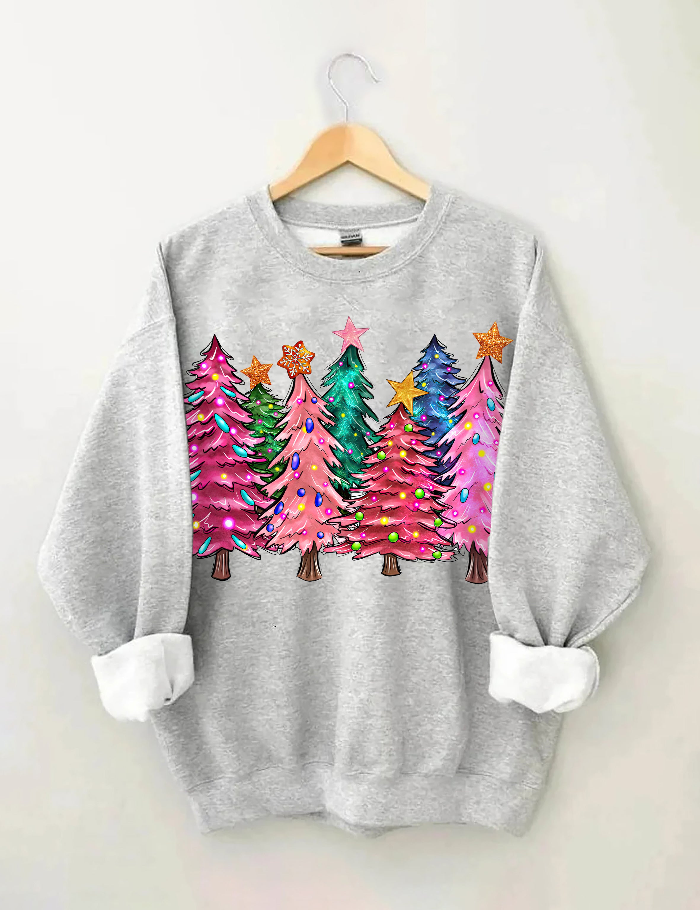 Christmas Trees With Lights Sweatshirt