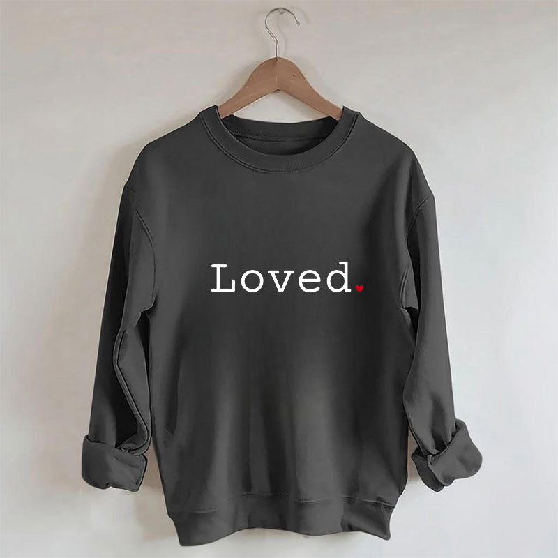 Loved Letter Print Sweatshirt