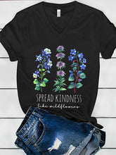 Spread Kindness Print Women's V-neck T-shirt