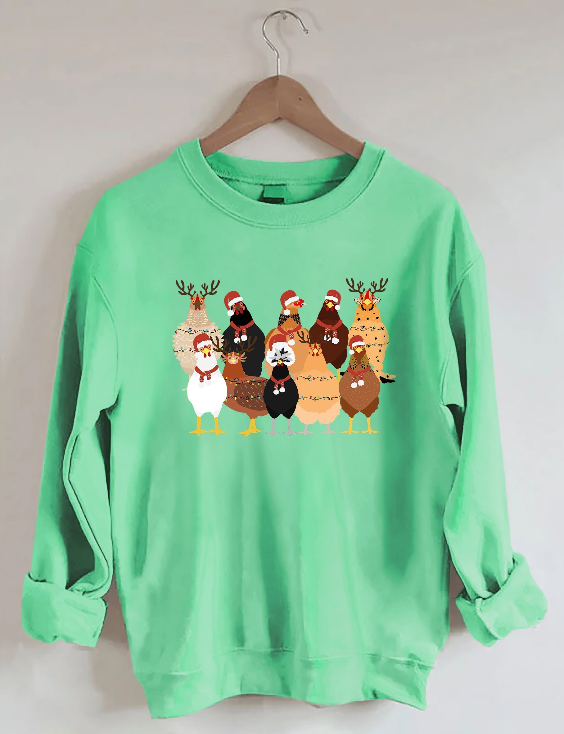 Cute Christmas Chickens Sweatshirt