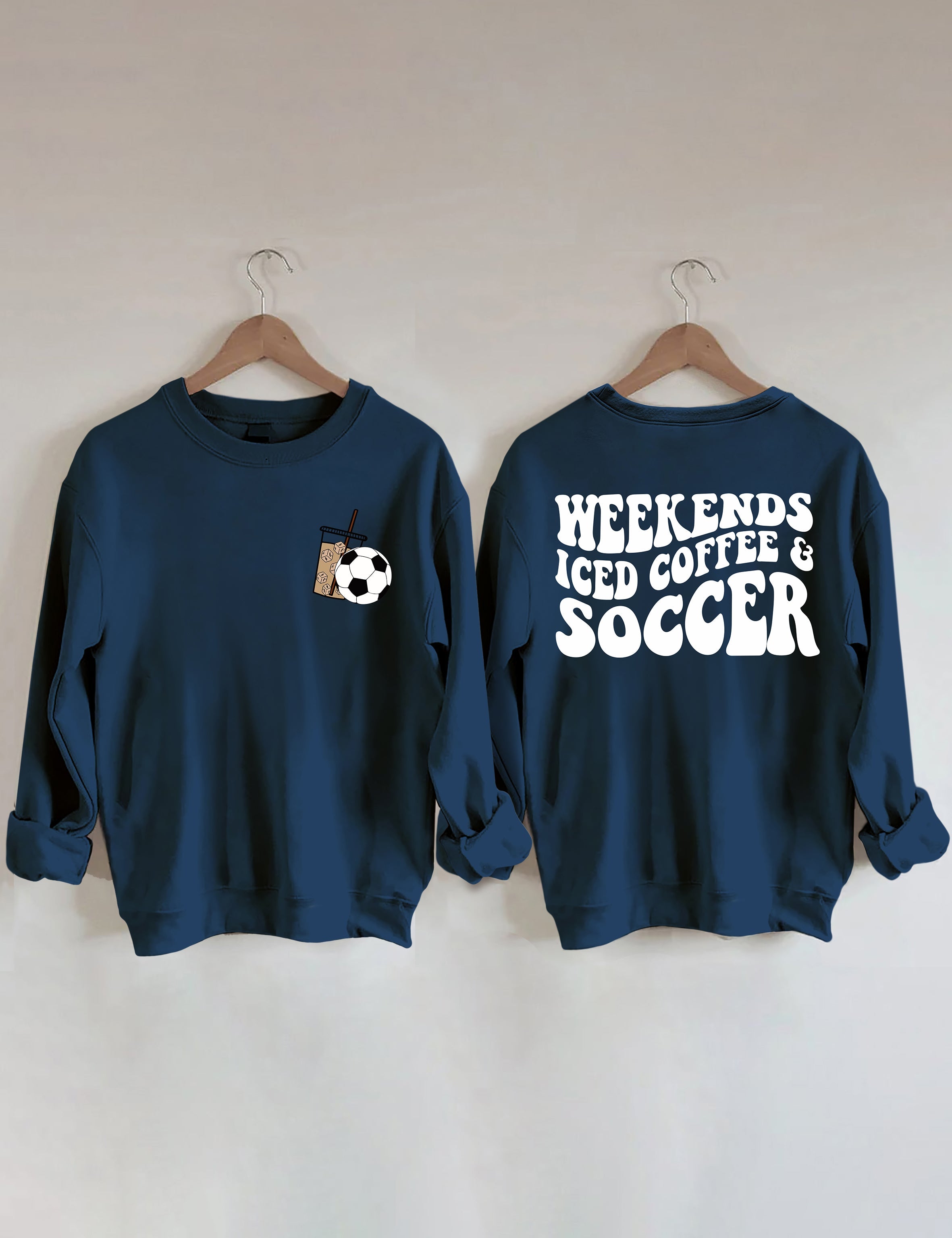 Weekends Iced Coffee Soccer Sweatshirt