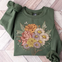 Birth Flower Family Bouquet Sweatshirt