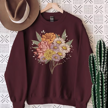 Birth Flower Family Bouquet Sweatshirt