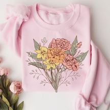 Birth Flower Family Bouquet Sweatshirt