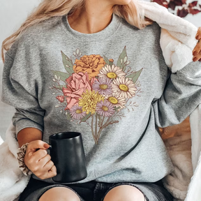 Birth Flower Family Bouquet Sweatshirt