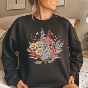 Birth Flower Family Bouquet Sweatshirt