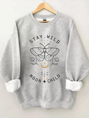 Stay Wild Moon Child Butterfly Sweatshirt