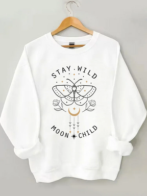 Stay Wild Moon Child Butterfly Sweatshirt