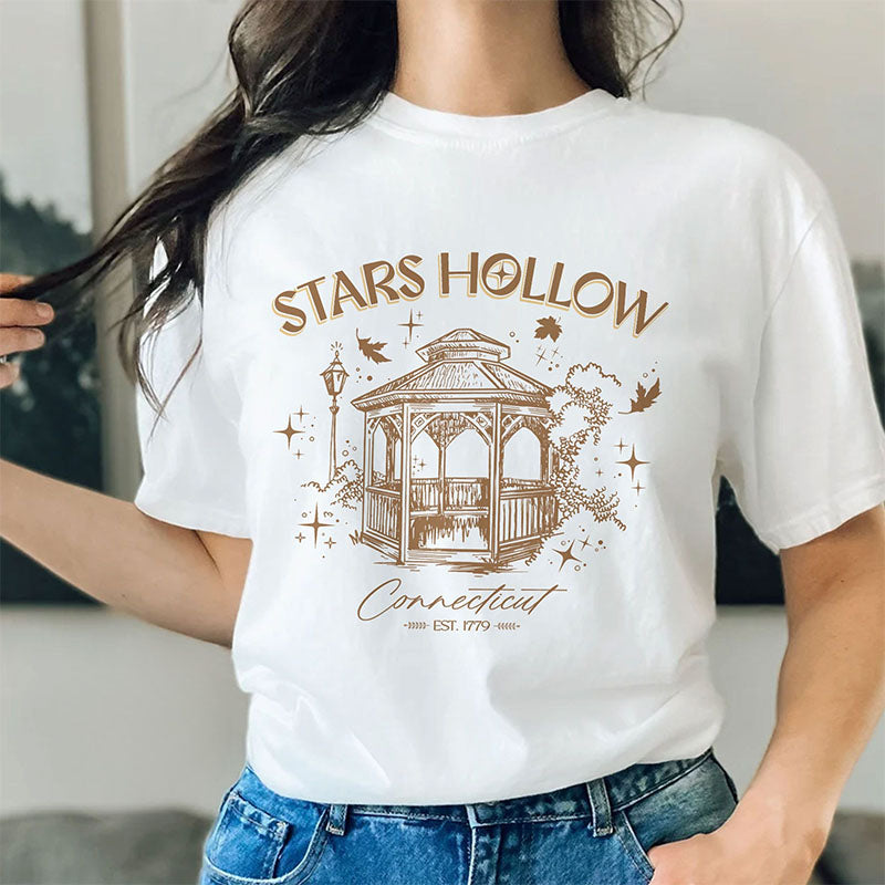 Retro Stars Hollow Cozy Fall T-shirt