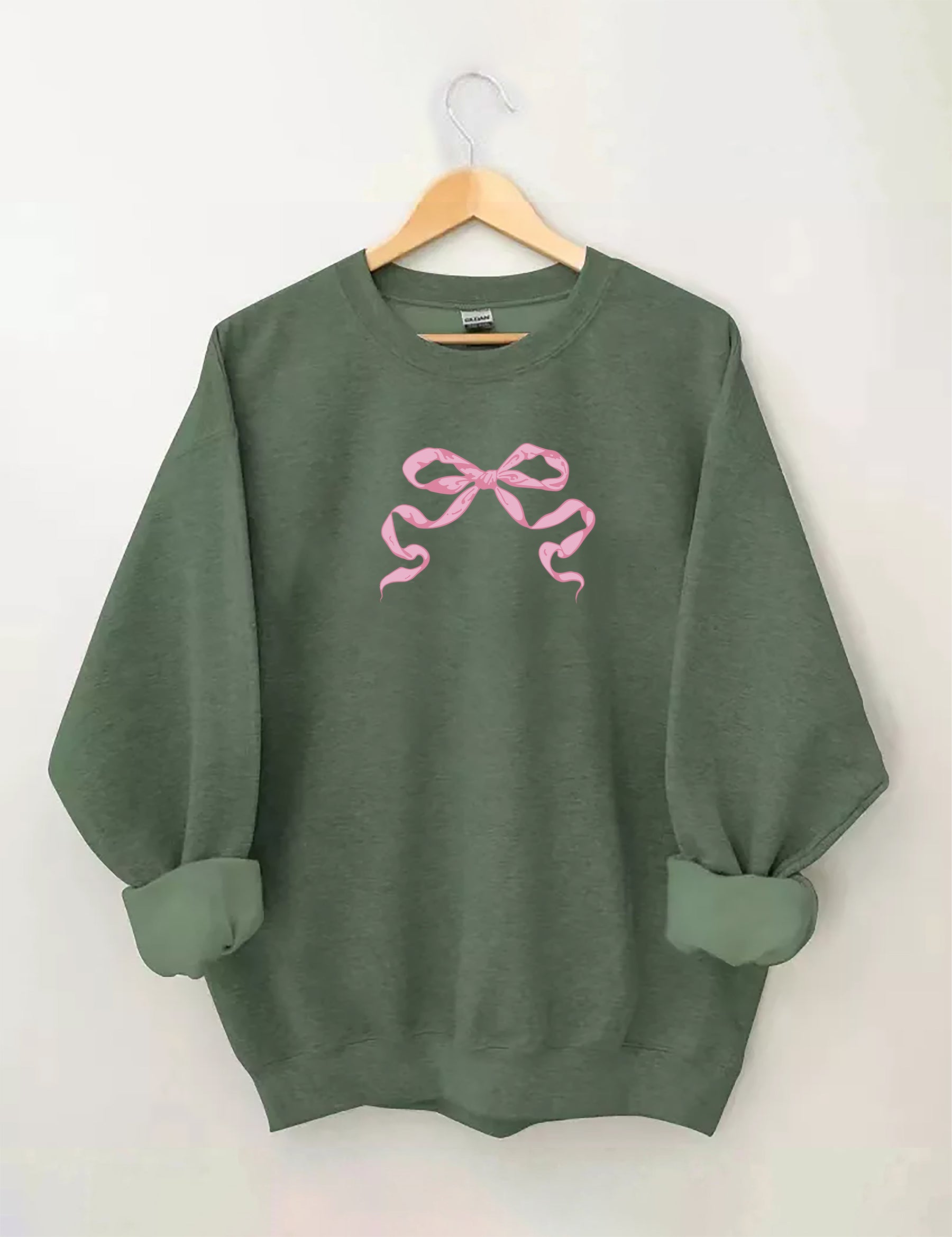 Coquette Pink Bow Y2K Sweatshirt