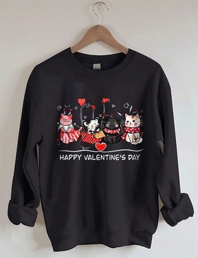 Valentine's Cats Sweatshirt