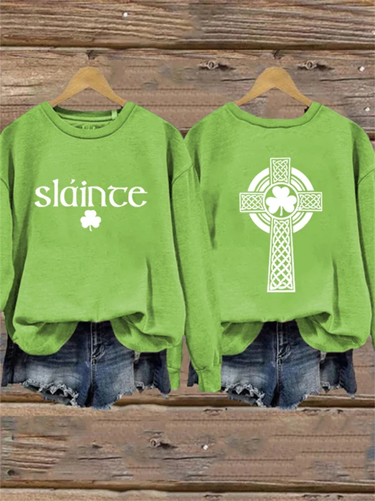 Women'S St Patrick's Day Printed Sweatshirt