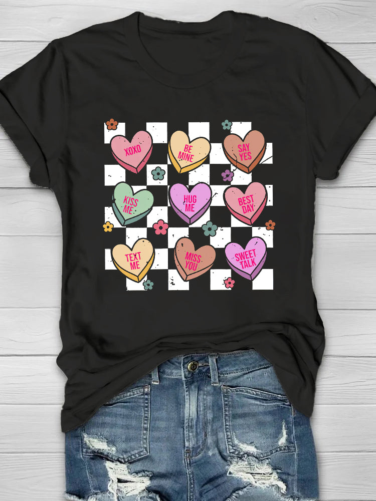 Be Mine Say Yes Printed Crew Neck Women's T-shirt
