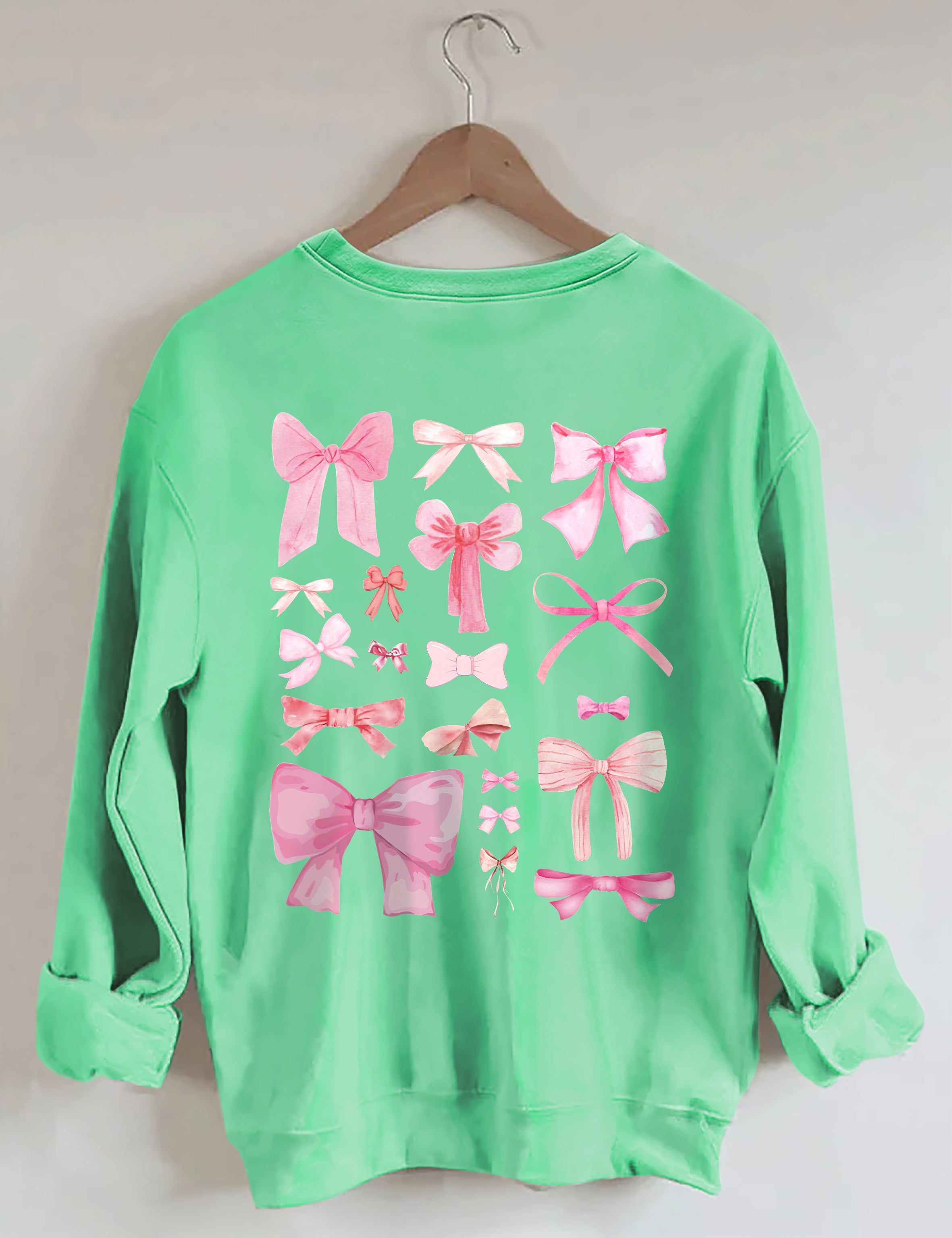 Coquette Pink Bow Y2K Sweatshirt