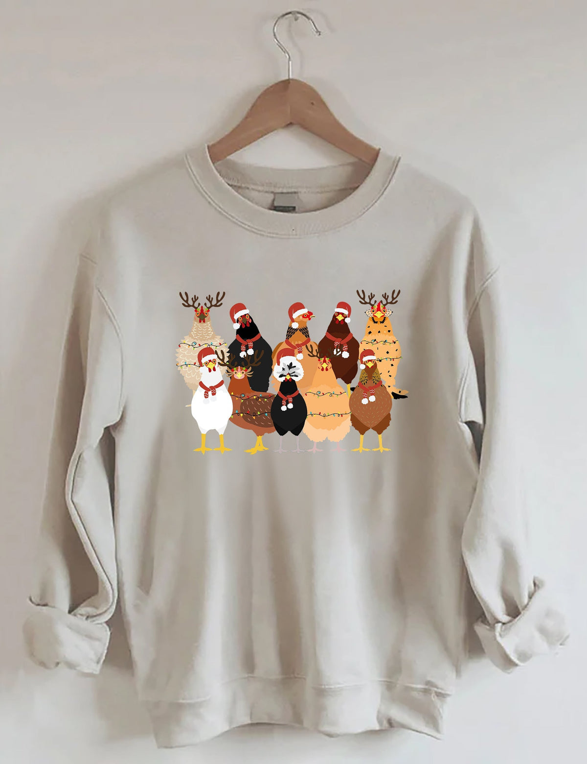Cute Christmas Chickens Sweatshirt