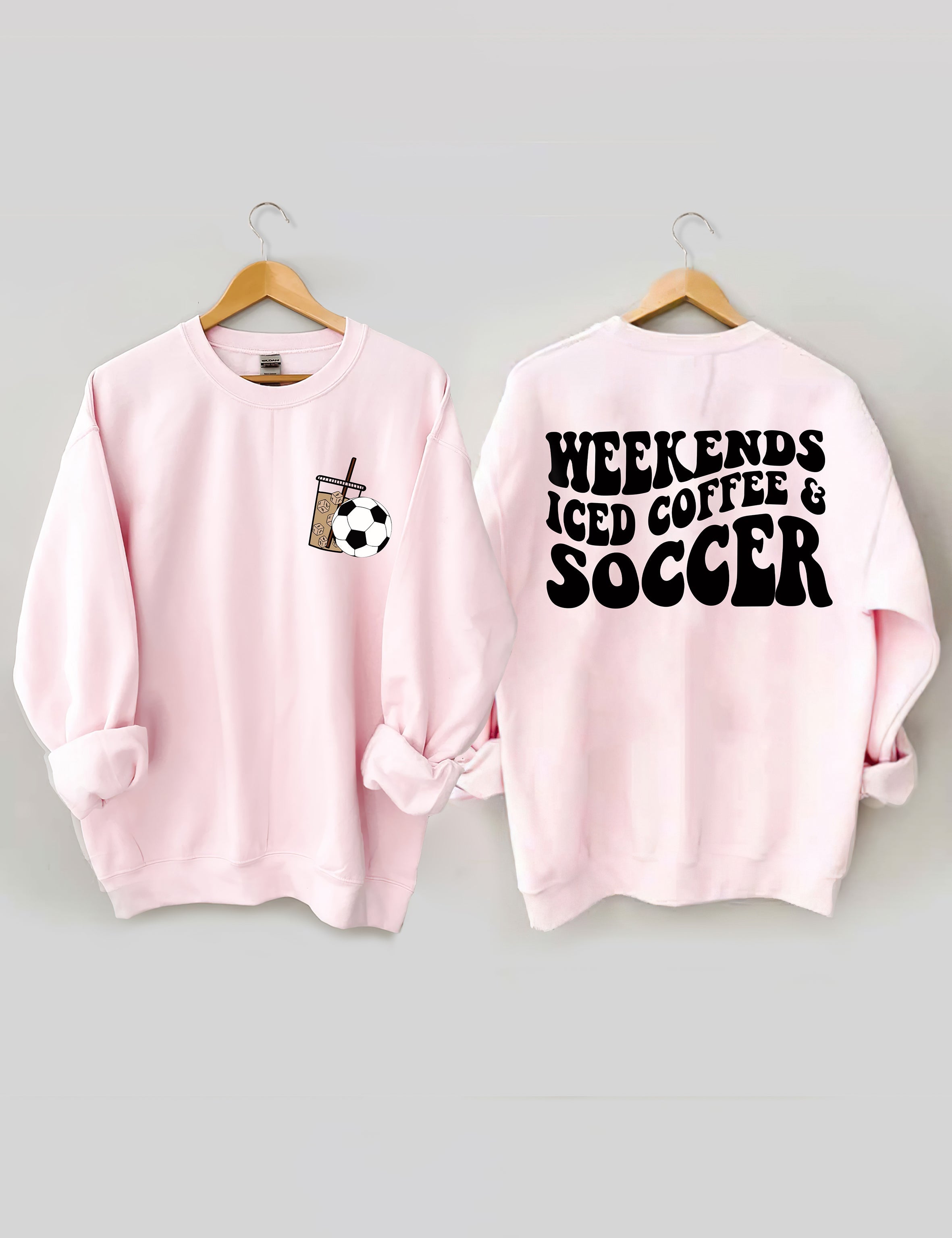 Weekends Iced Coffee Soccer Sweatshirt