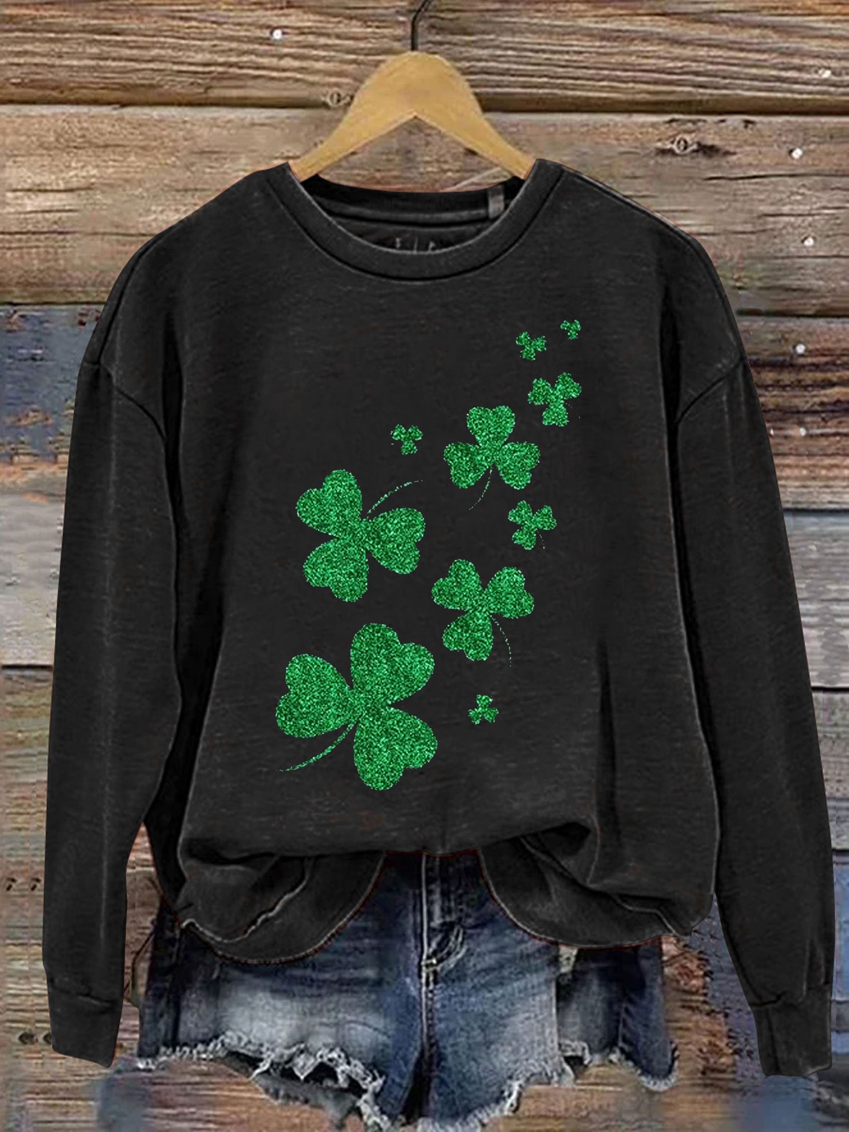 St. Patrick's Day Print Casual  Sweatshirt
