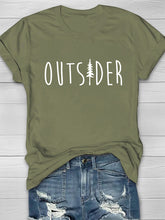 Outsider Printed Crew Neck Women's T-shirt