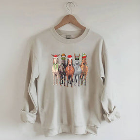 Horses Merry Christmas Sweatshirt